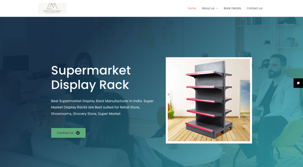 Professional Business Website Design | Display Rack India | FastestRank Portfolio
