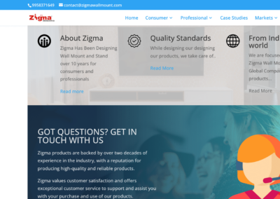 Zigma Wall Mount - Custom Website Design by FastestRank