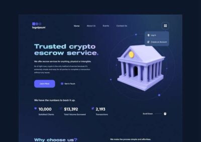 Crypto Escrow website Design for Business