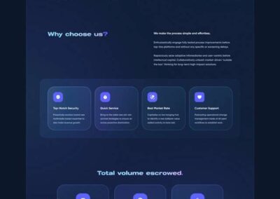 Crypto Escrow website Design for Business