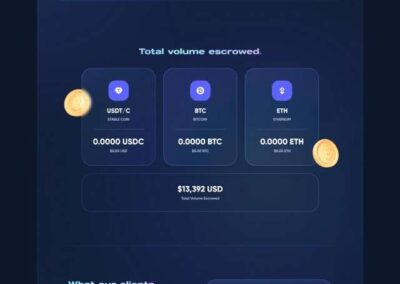 Crypto Escrow website Design for Business