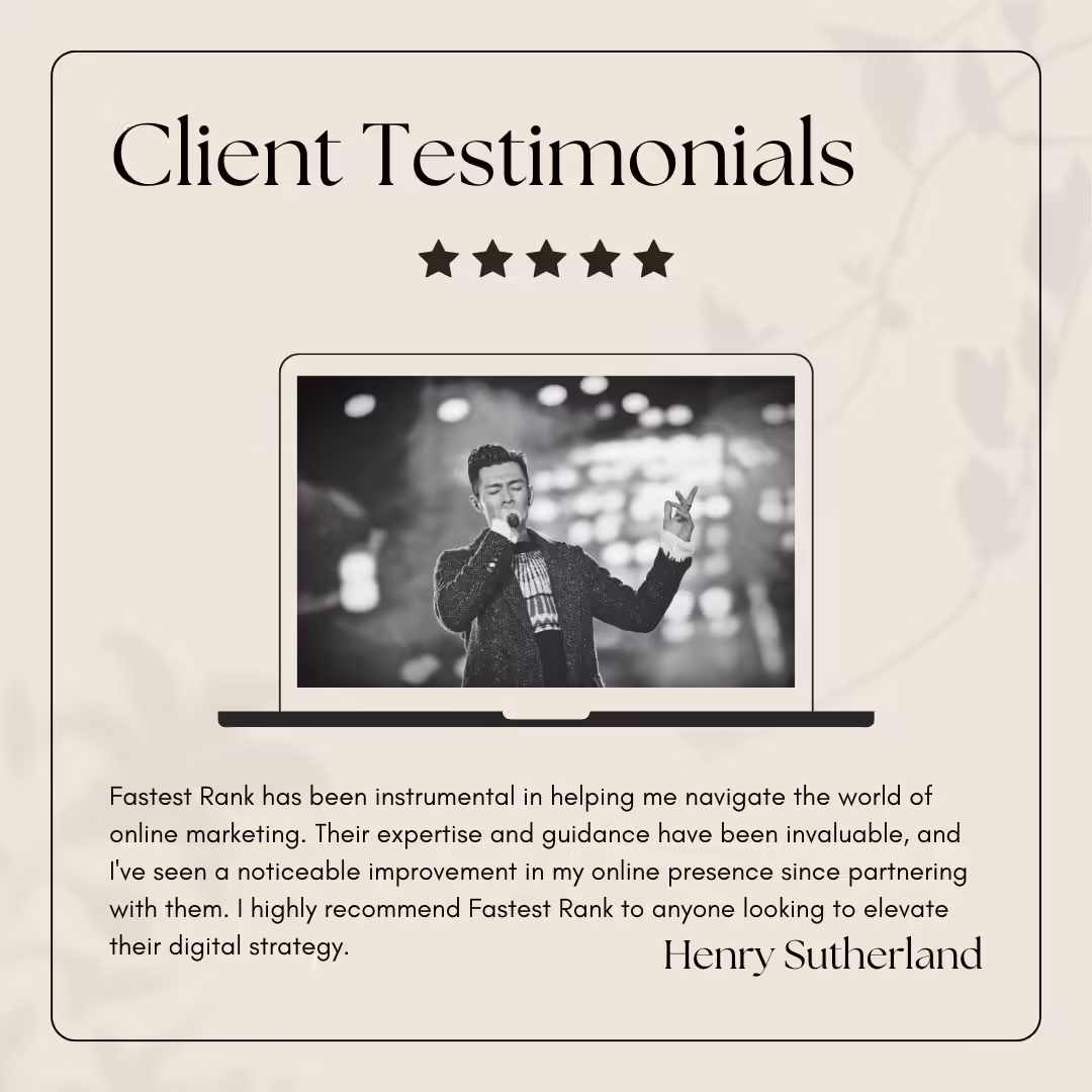 fastestrank website building testimonals review for good design