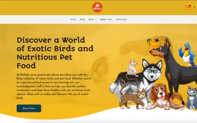 Rafola.in: A Colorful and Engaging E-Commerce Website for Exotic Pet Food